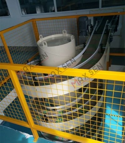 阿拉尔MAXSEN定制物流升降系统 螺旋升降机 链板螺旋输送机